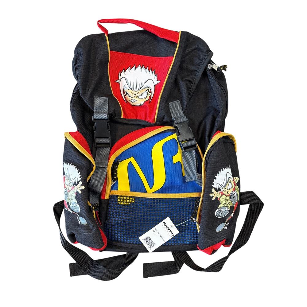 Vtg NWT NO RULES Y2K Skater Backpack Mervyn’s California tag CD Player pocket